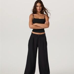 Women's Trestles twill Wideleg Pants black, short